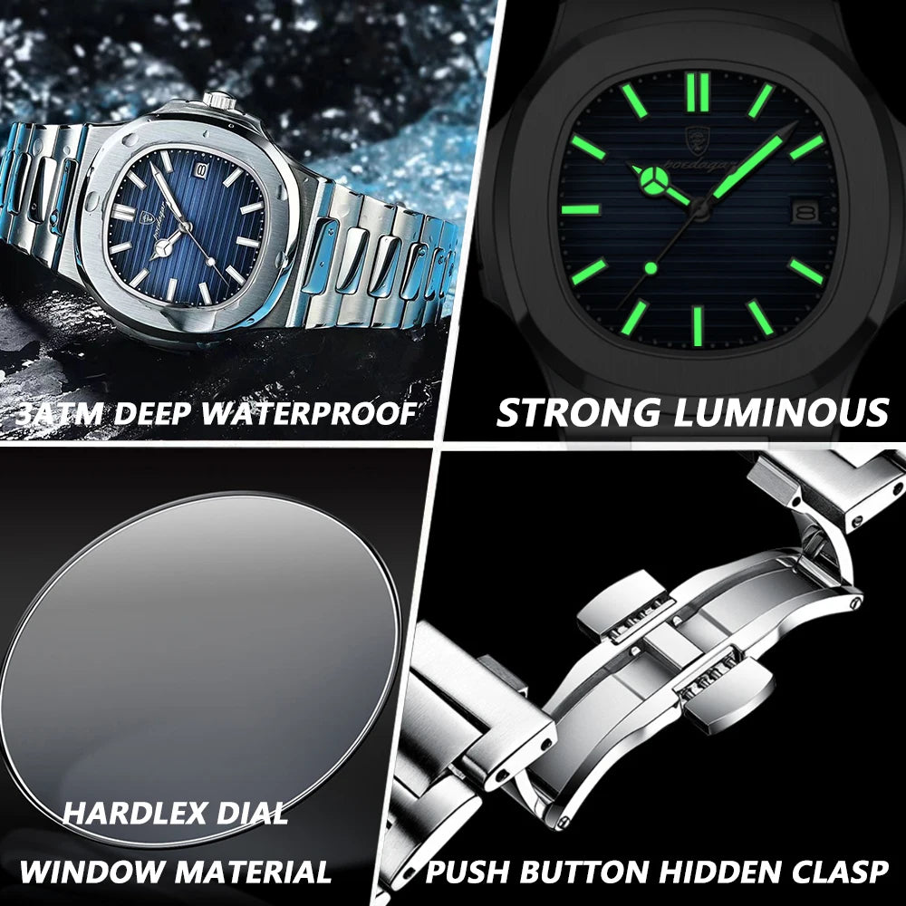 FamousLuxe™ Atlas Silver Watch