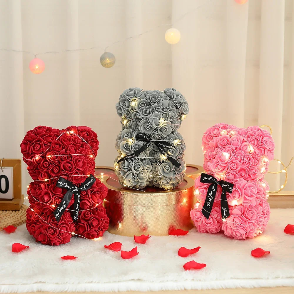 Rose Teddy Bear Valentine Gift