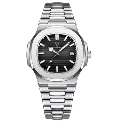 FamousLuxe™ Atlas Silver Watch