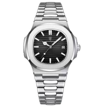 FamousLuxe™ Atlas Silver Watch