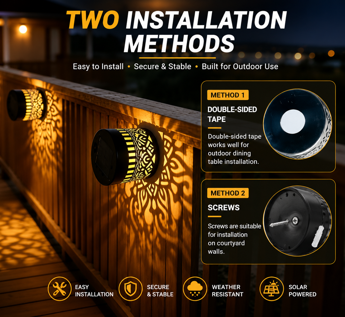 FamousLuxe™ SolarGlow Wall Lights