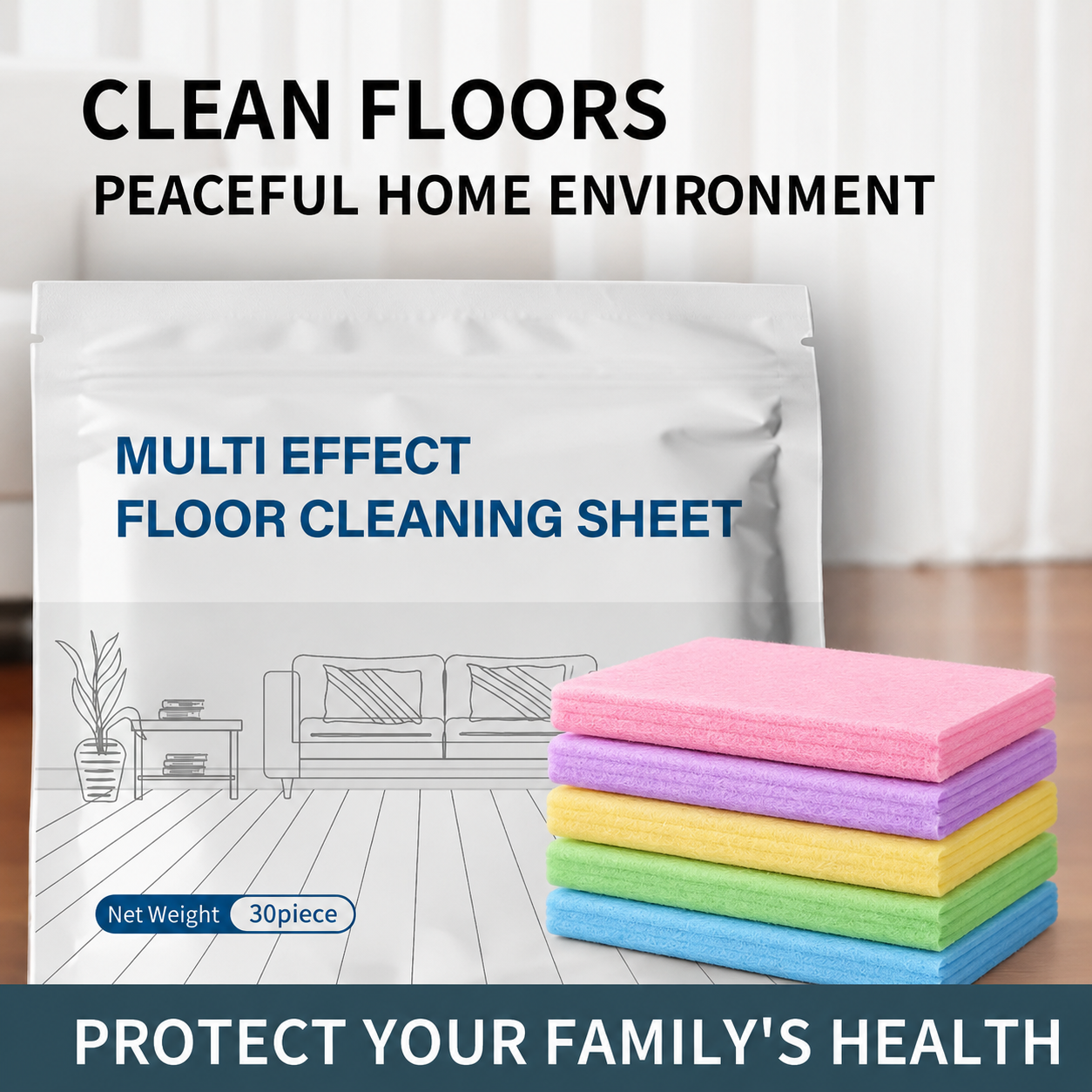 FamousLuxe™ EasyClean Floor Sheets