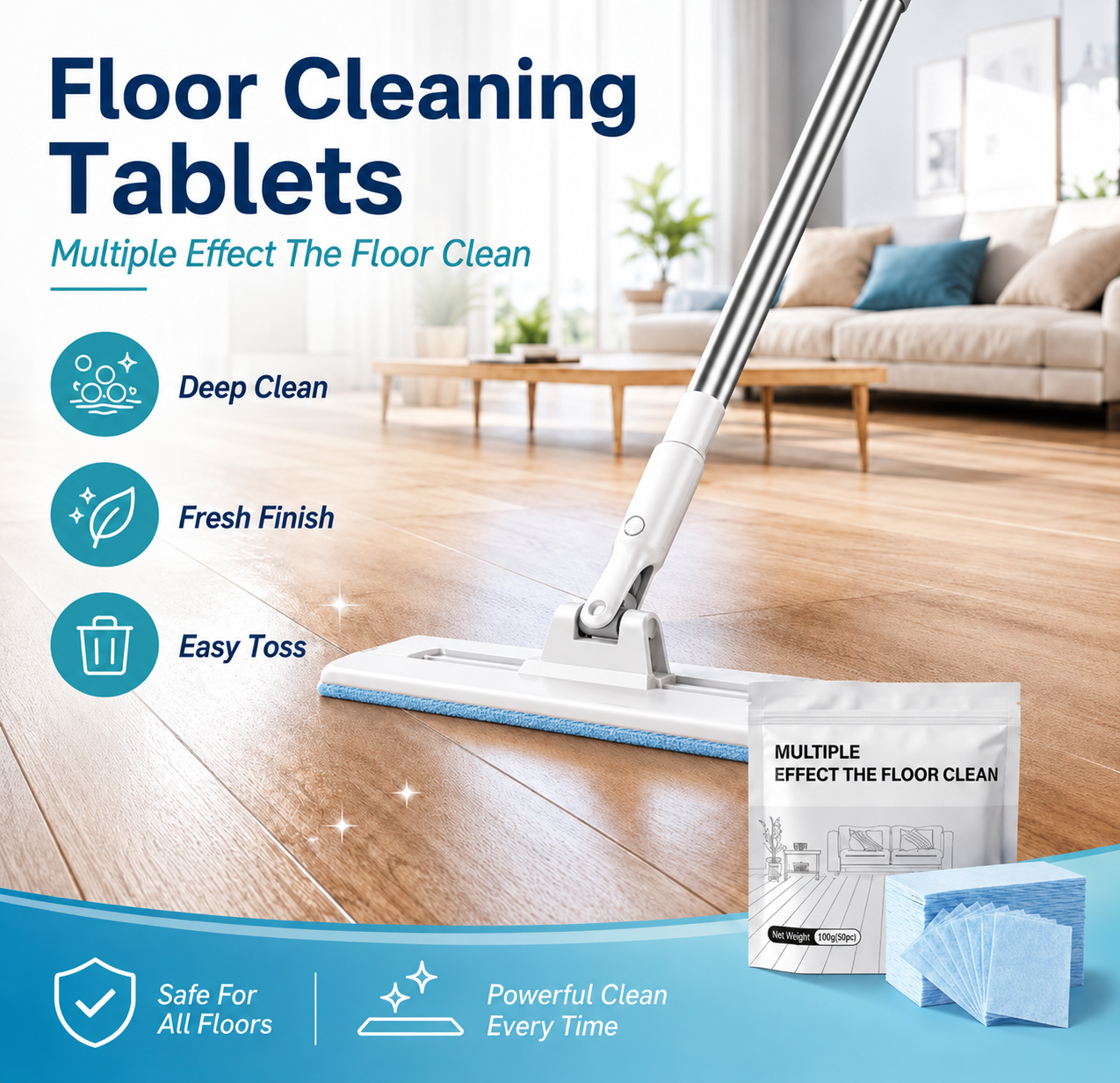 FamousLuxe™ EasyClean Floor Sheets