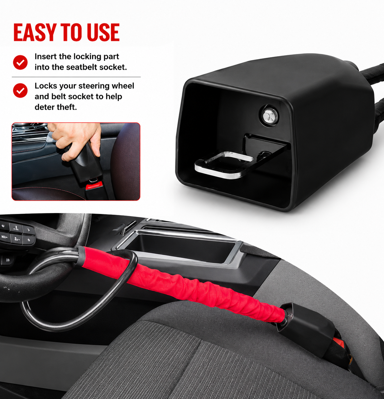 FamousLuxe™ Steering Lock