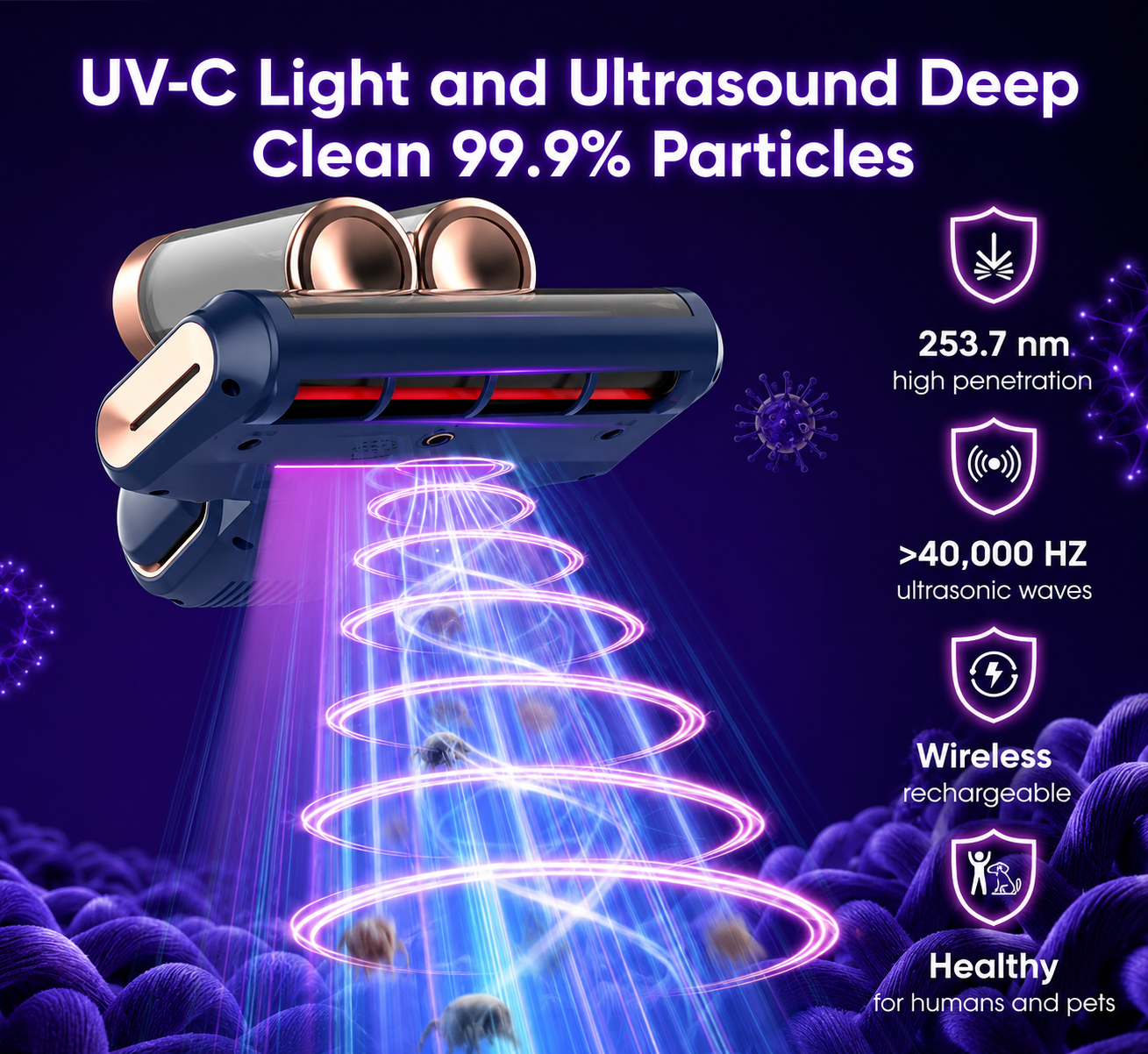 FamousLuxe™ UltraClean Mattress Vacuum