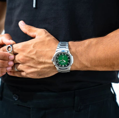 FamousLuxe™ Atlas Silver Watch