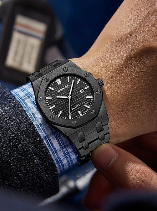 Poedagar Octagon Black Edition Watch