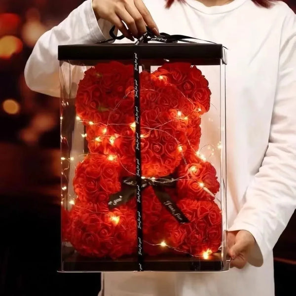 Eternal Rose Teddy Bear Gift
