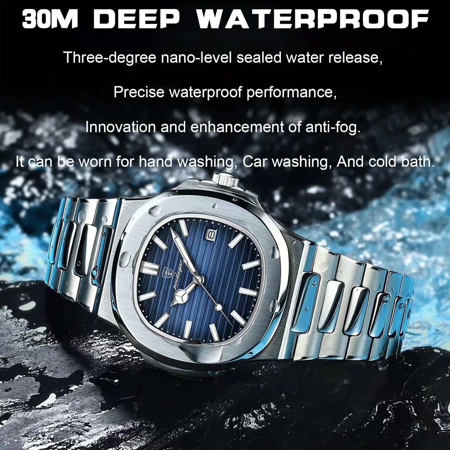 FamousLuxe™ Atlas Silver Watch
