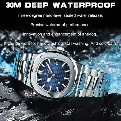 FamousLuxe™ Atlas Silver Watch