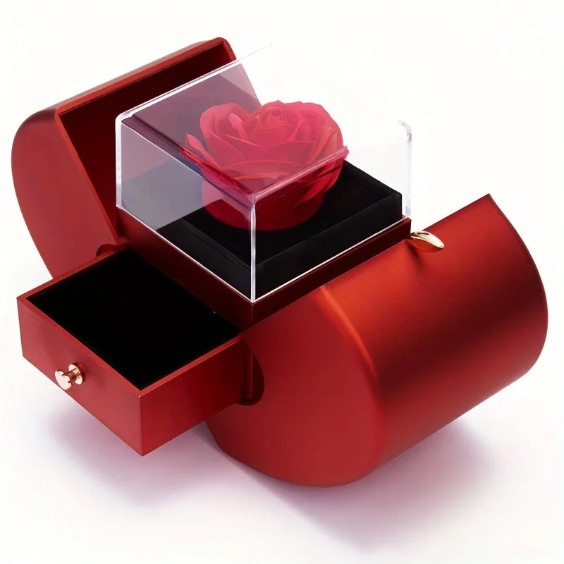 Eternal Rose Apple with Necklace Valentine Gift