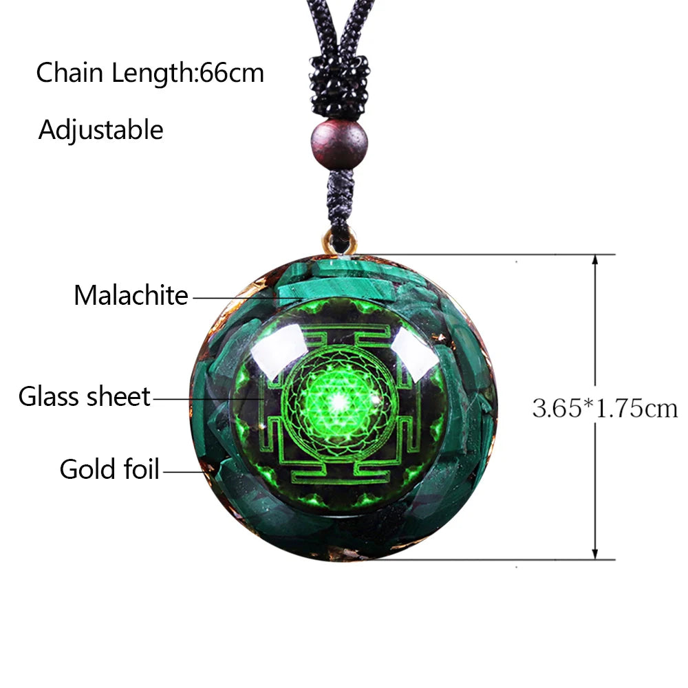 Malachite Chakra Energy Pendant