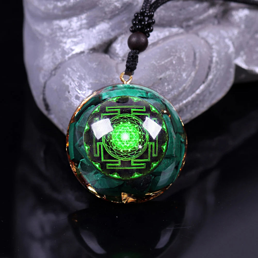 Malachite Chakra Energy Pendant