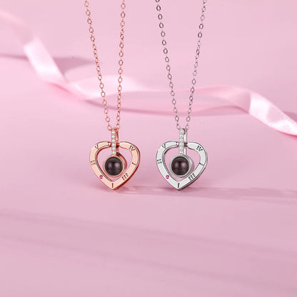 “I Love You” in 100 Languages Heart Necklace