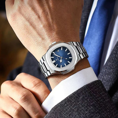 FamousLuxe™ Atlas Silver Watch